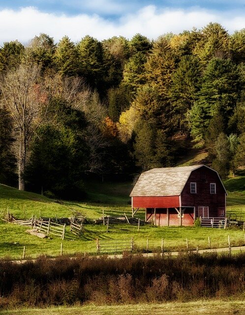 Connecticut farm in autumn