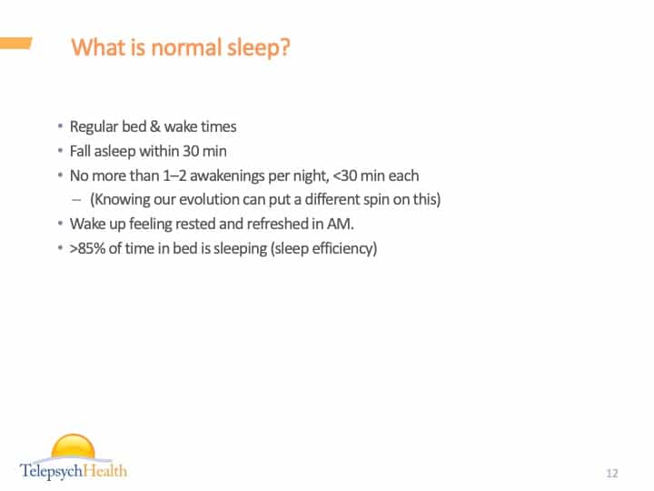 What is normal sleep slide presentation