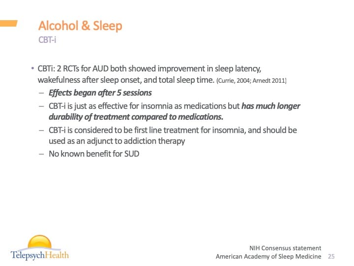 Alcohol & sleep slide presentation